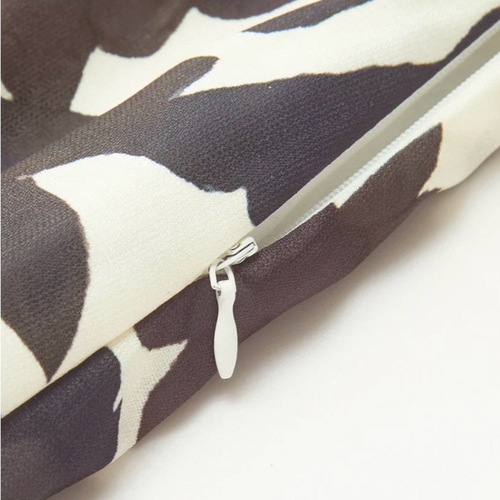 Commense Backless black and white long formal floral zipper dress - Picture 8 of 9